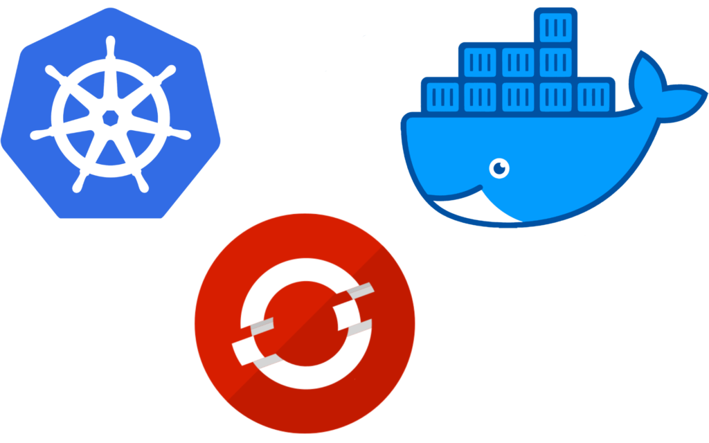 logos do curso opensfhit, docker e kubernetes - treinamento Docker, treinamento Kubernetes, treinamento OpenShift